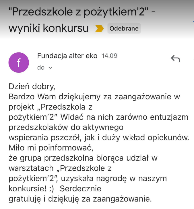 Konkurs "Przedszkola z pożytkiem"