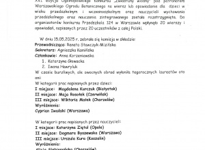 Wyniki konkursu ''Zwiastuny Wiosny''